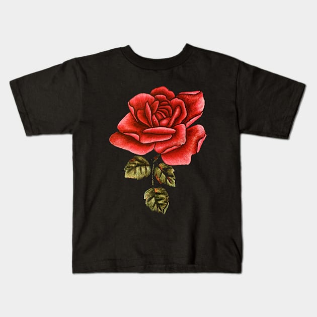 Vintage Rose Kids T-Shirt by Flippin' Sweet Gear